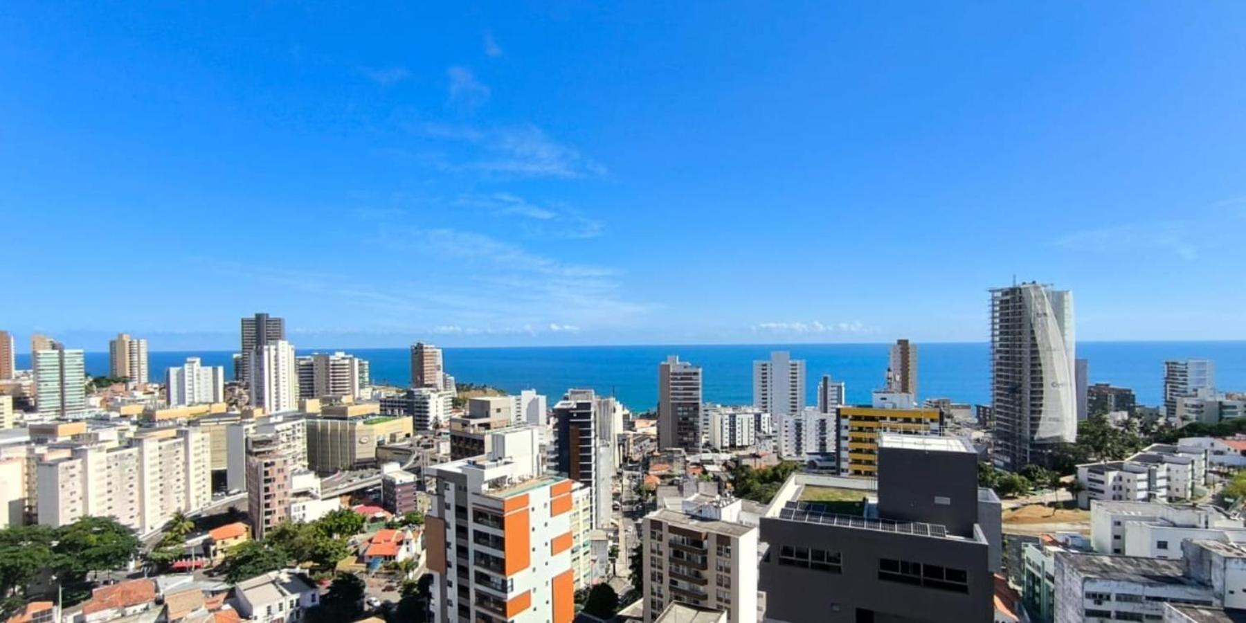 Lindo Apt Vista Mar Completo Com Piscina No Rooftop Do Edf, Proximo Ao Porto Da Barra Salvador Ngoại thất bức ảnh